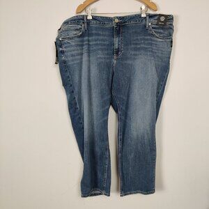 Silver Jeans Women's NEW Capri Jeans Size 24 W Elyse Curvy Fit Mid Rise Indigo